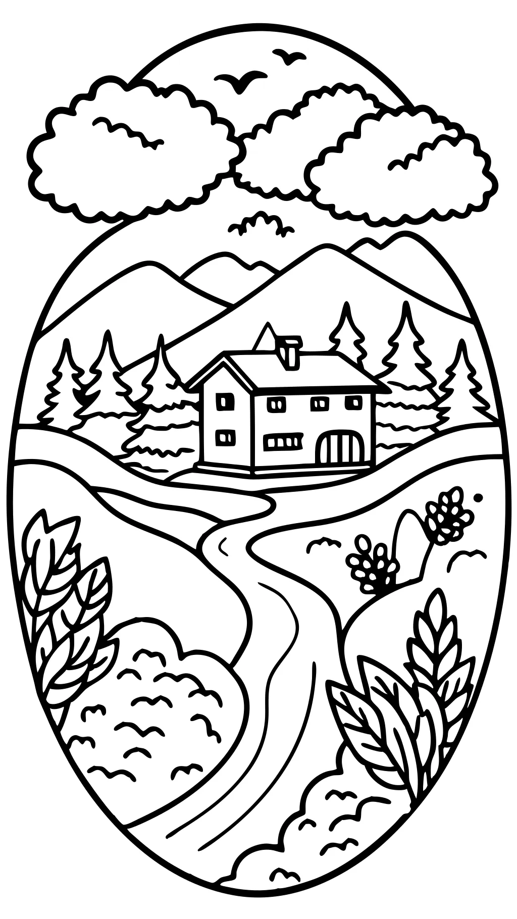 coloring pages of scenery